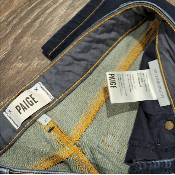 ❤️ PAIGE SKYLINE SKINNY ANKLE JEANS, 4 (27) - Picture 2 of 3